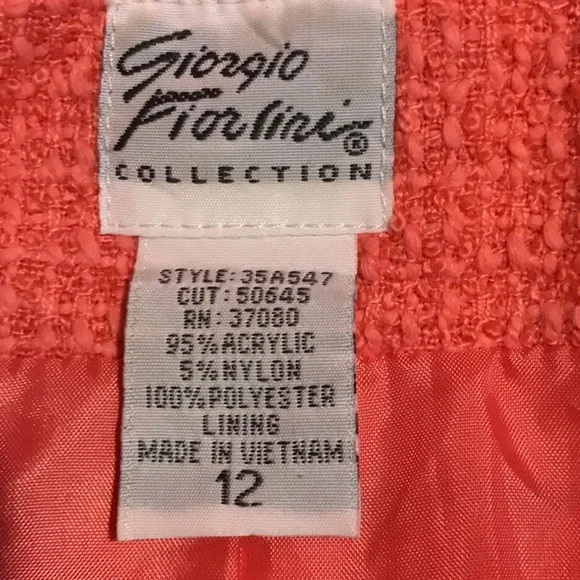 Giorgio Fiorlini textured blazer jacket 1 button closure inside lined pockets - Picture 8 of 8